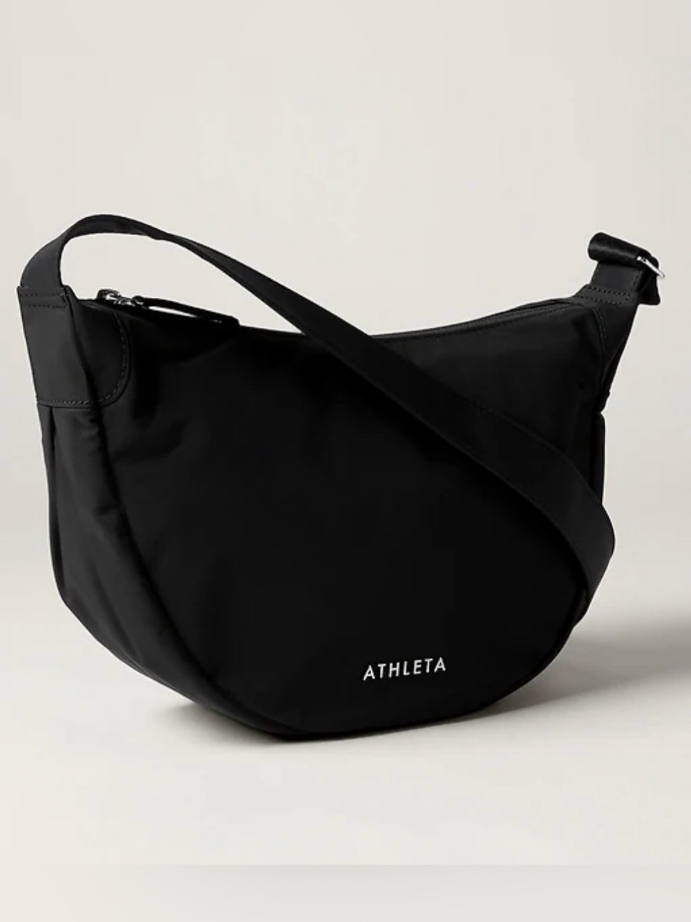Athleta All About Crescent Crossbody Black Bag